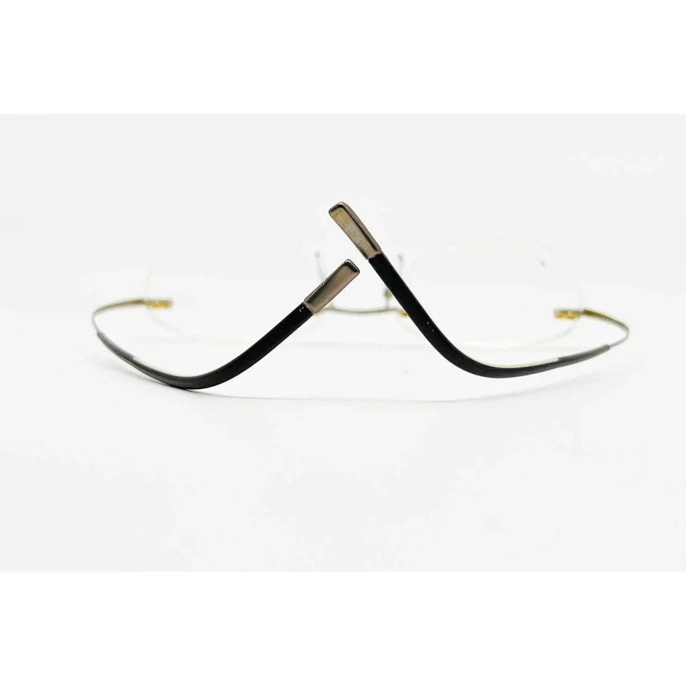 Silhouette Eyeglasses Unisex Brown Rimless Oval Frame 45373 OS